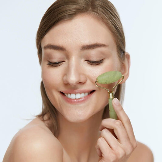 Rouleau de Jade naturel - Massage facial anti-rides et éclat du teint